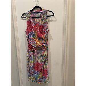 Ralph Lauren Women's Paisley Dress Size 10 Stretch